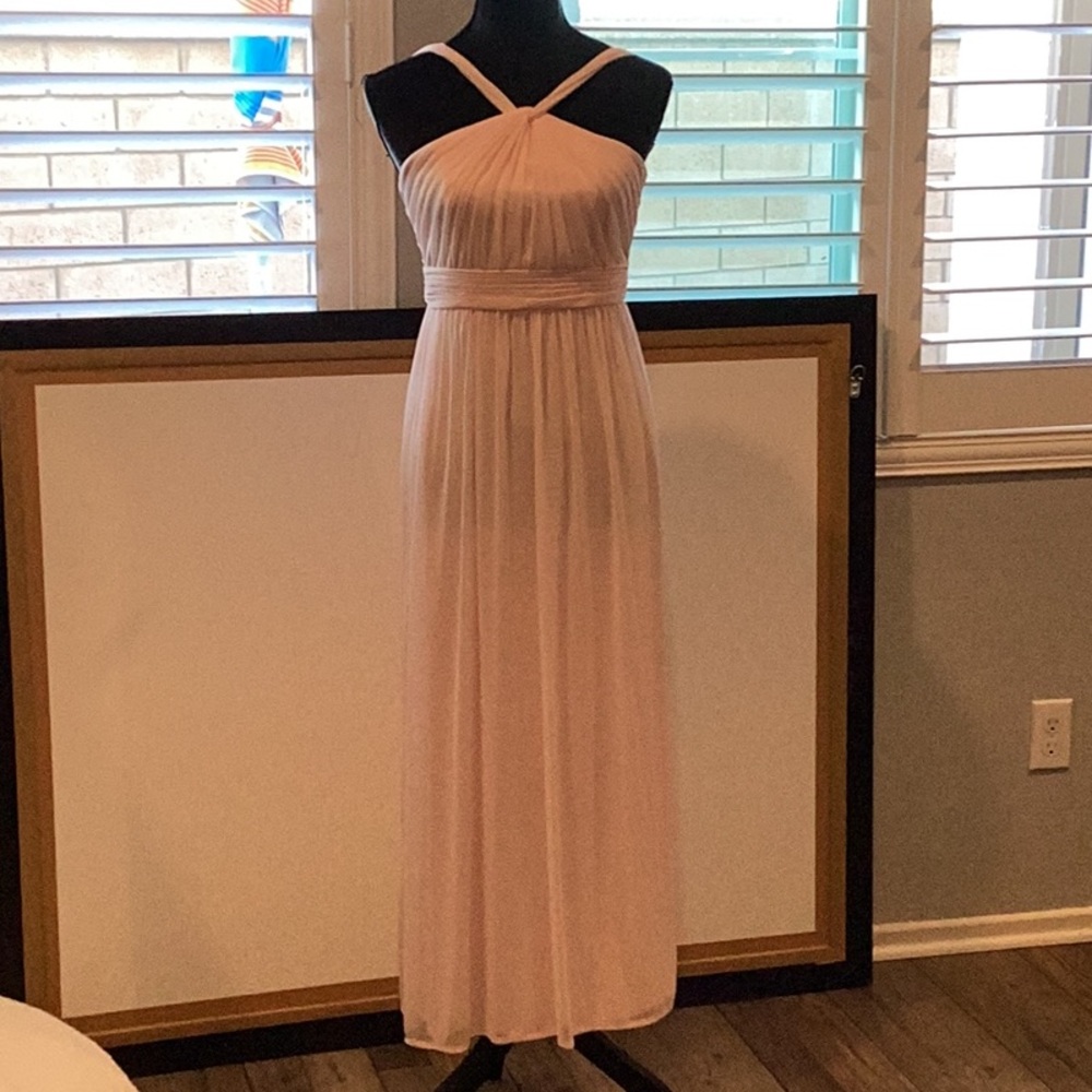 Chic Strapless David’s Bridal Blush Dress